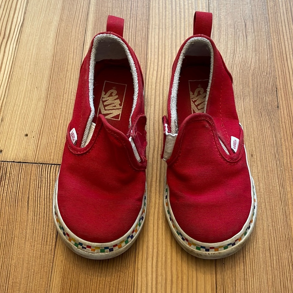 Vans toddler slip-ons.
